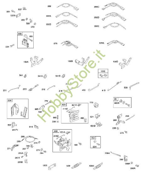 F - Comandi, molla regolatore, accensione B&S - 09 €¦ 091212-1360-E1 brand Stihl